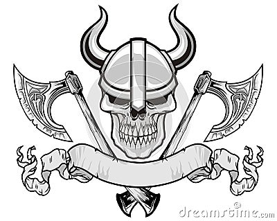 Viking skull Vector Illustration