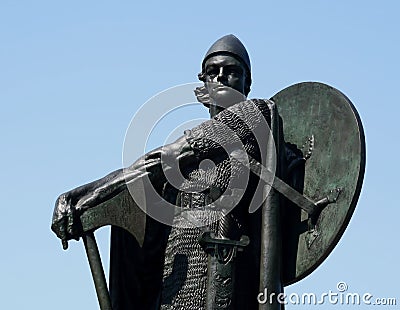 Viking Statue Stock Photo