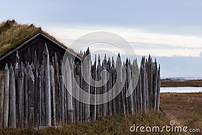 Viking village ruins in Iceland Stock Photo