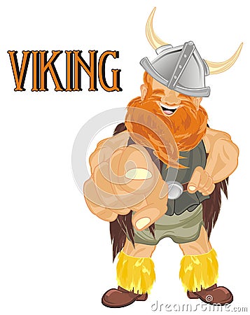 Viking and word Stock Photo