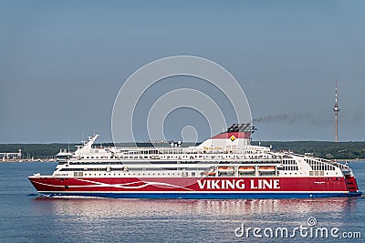 Viking Xprs ferry between Helsinki and Tallinn, Estonia Editorial Stock Photo