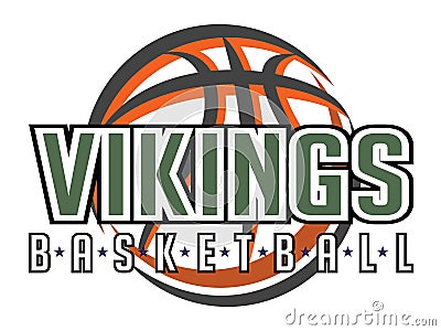 Vikings Basketball Graphic Vector Illustration