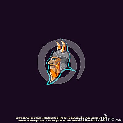 Vikings mascot logo design Vector Illustration