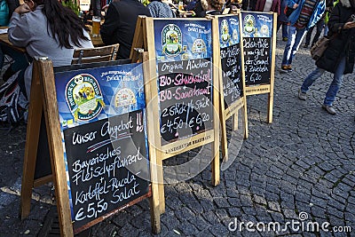 Viktualienmarkt in Munich, Bavaria, Germany, 2015 Editorial Stock Photo