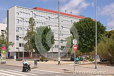 Viladecans, Spain - September 12, 2023: Frederica Montseny Social and Health Center in Viladecans Editorial Stock Photo