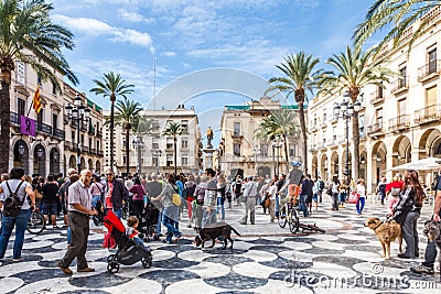 Catalan independence rally. Editorial Stock Photo