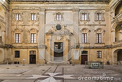 The Vilhena Palace at Mdina on Malta. Editorial Stock Photo