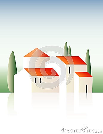 Villa Vector Illustration