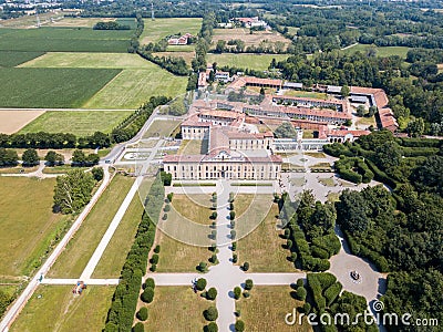 Villa Arconati, Castellazzo, Bollate, Milan, Italy. Aerial view. Villa Arconati, Castellazzo, Bollate, Milan, Italy Stock Photo