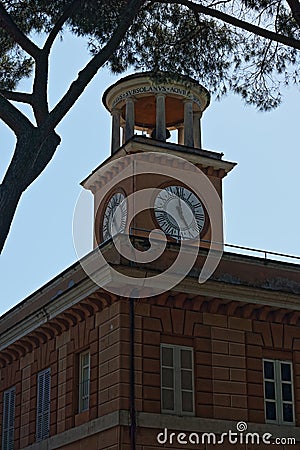 The Casino dell`Orologio in the Villa Borghese Park, Rome Stock Photo