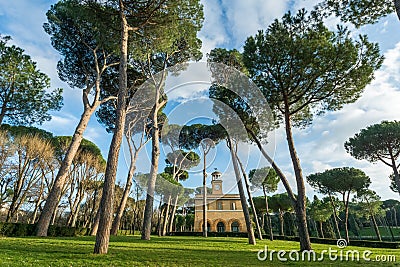 Villa Borghese park in Rome, Italy Stock Photo