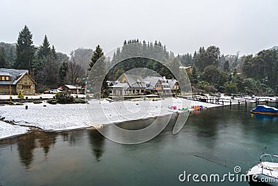 Villa la Angostura Harbour in Neuquen Province, Argentina Stock Photo