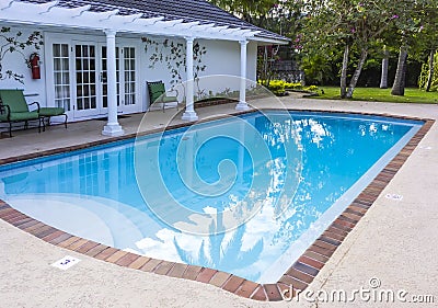 Villa swimming pool Stock Photo