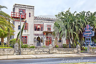 Villa Zorayda Museum in St. Augustine Editorial Stock Photo