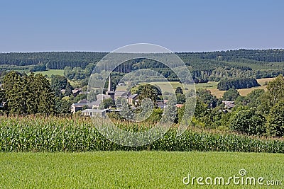 Villag of Tillet, Luxembourg, wallonia Belgium Editorial Stock Photo