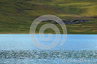 Yamdrok lake in tibet Stock Photo