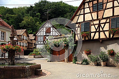 Village in Alsace Stock Photo