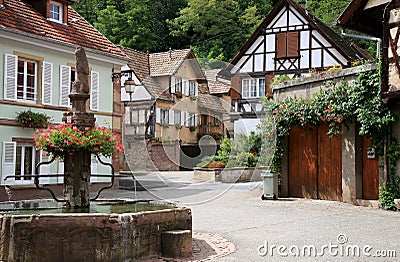 Village in Alsace Stock Photo