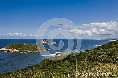 Village beach, Imbituba, southern Santa Catarina state in Brazil Stock Photo