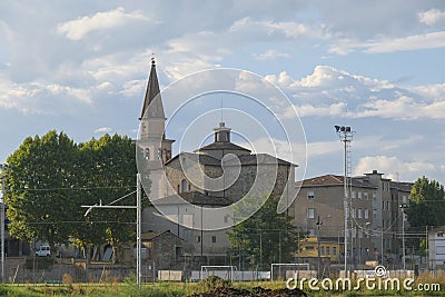 village of Bibbiano Reggio Emilia panorama in sunny day Editorial Stock Photo