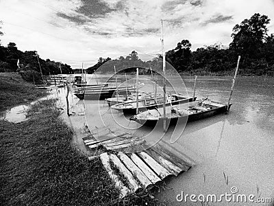 Village Boats Stock Photo