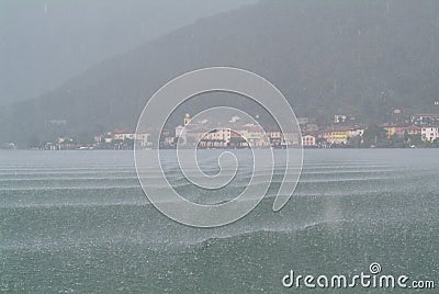 The village of Brusino Arsizio on lake Lugano Stock Photo