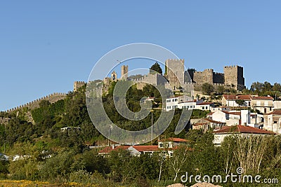 Village and castle of Montemor o velho, Beiras Stock Photo