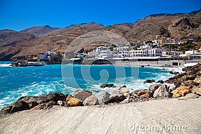 Village Chora Sfakion Stock Photo