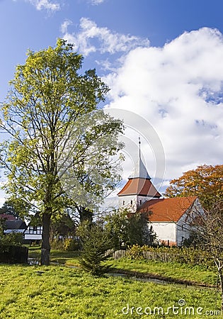 Village church, Poland. Stock Photo