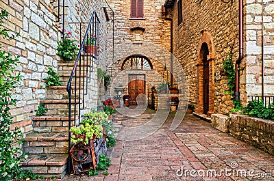 Village of Corciano (Umbria) Stock Photo
