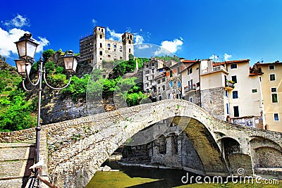 Village Dolceaqua (Liguria) Editorial Stock Photo