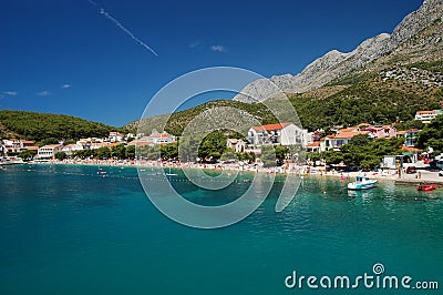 Picturesque view on a beach in Drvenik, Croatia Stock Photo