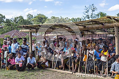 Village Elders Watching Traditional Boxing Editorial Stock Photo