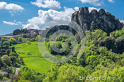 Village Gilette in France Stock Photo