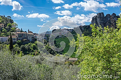 Village Gilette in France Stock Photo