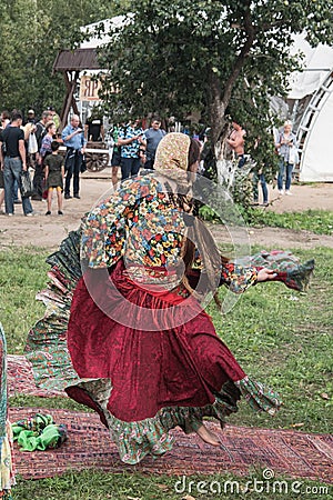 The village of Grebnevo, Moscow region, Russia, August 24 2019, Duchnowski maneuvers reconstruction of historic event Editorial Stock Photo