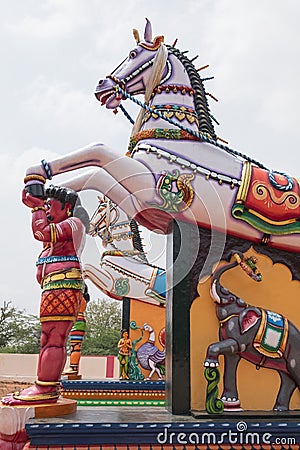 Village guardians in Tamil Nadu state, India Stock Photo