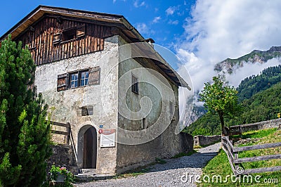 Village of Heidi - Heididorf - in Switzerland Editorial Stock Photo