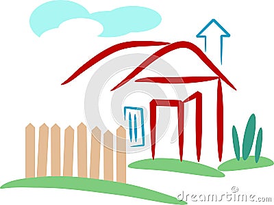 Village home Vector Illustration