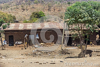 Village house in Amhara region, Ethiopia Editorial Stock Photo