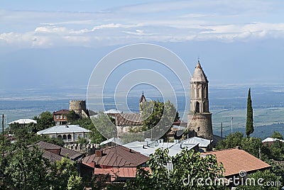 Village in Kakheti eastern Georgia Stock Photo