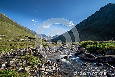 Village of Kavrun plateau or tableland in Kackar Mountains Editorial Stock Photo