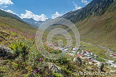 Village of Kavrun plateau or tableland in Kackar Mountains Stock Photo