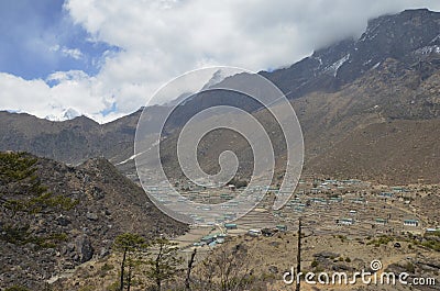 The Village of Khumjung Stock Photo