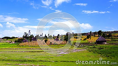 Village of konso tribe Stock Photo