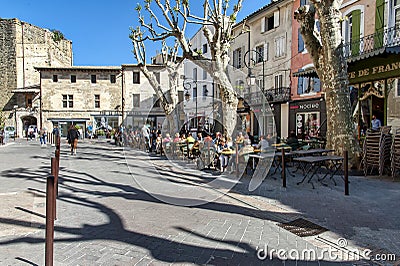 Village of L`Isle sur la Sorgue in Provence, France Editorial Stock Photo