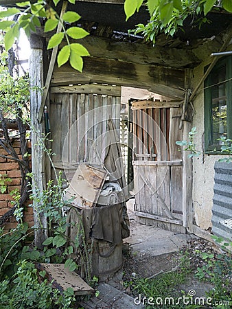 Village life. Abandoned places. Forgotten people. natural living. Stock Photo