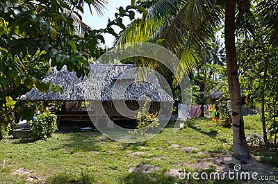 Village life on a south pacific island Stock Photo