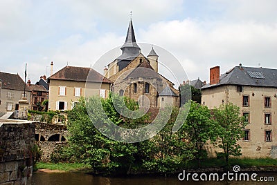 Village in Limousin region Stock Photo