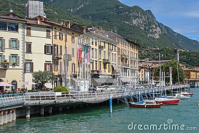 The village of Lovere on lake Iseo in Italy Editorial Stock Photo